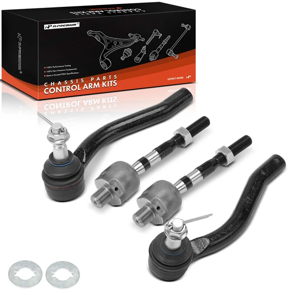 4 Pcs Front Tie Rod End for 2007-2008 INFINITI G35