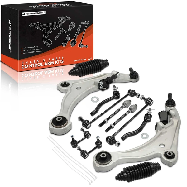 A Set of 12 Control Arm Ball Joint Sway Bar Link Tie Rod End Kit Front & Rear A-Premium APCA7377