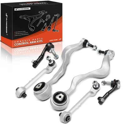 6 Pcs Front Control Arm with Ball Joint Tie Rod End