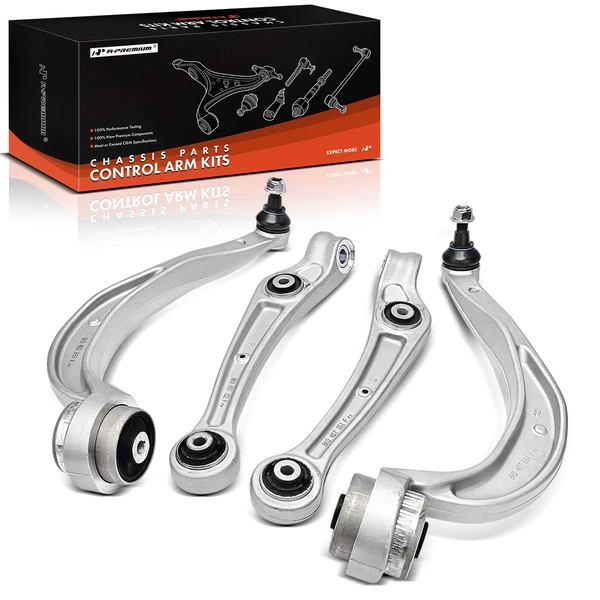 2013-2015 Audi RS5 4-Pc Control Arm, Front Lower Forward & Rearward with Ball Joint A-Premium APCA7841