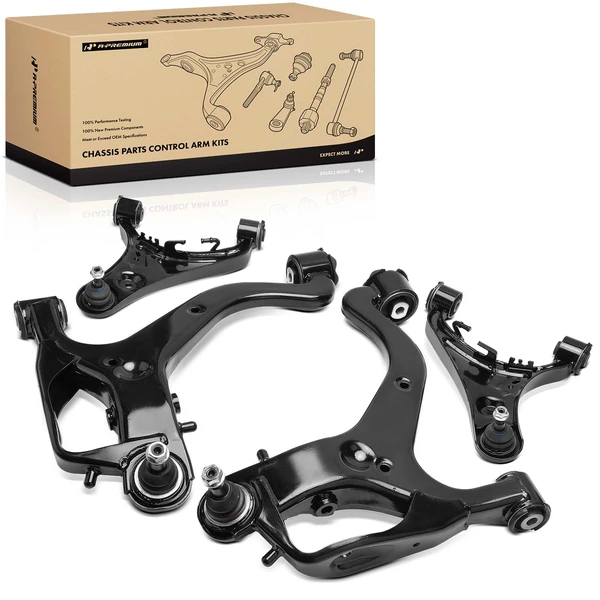 4 Control Arm + Ball Joint Front Upper & Lower A-Premium APCA7517