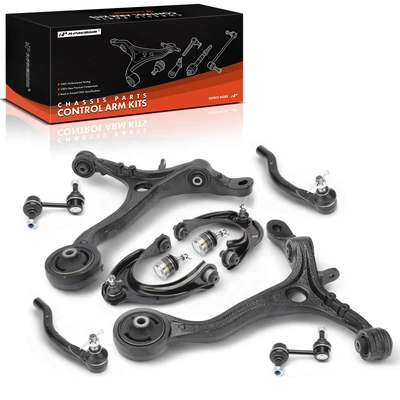 10 Pcs Front Control Arm & Sway Bar Link & Tie Rod End