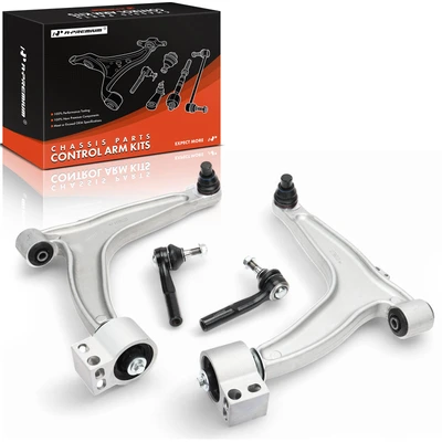 4 Pcs Front Control Arm with Ball Joint & Tie Rod End