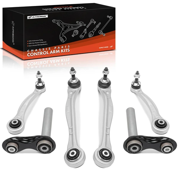 6 Control Arm and Ball Joint Assembly + Control Arm Link Rear Side A-Premium APCA7534