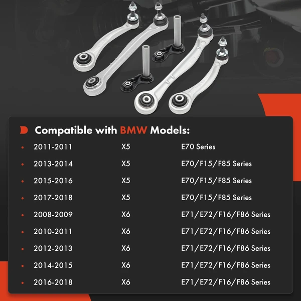 6 Control Arm and Ball Joint Assembly + Control Arm Link Rear Side A-Premium APCA7534
