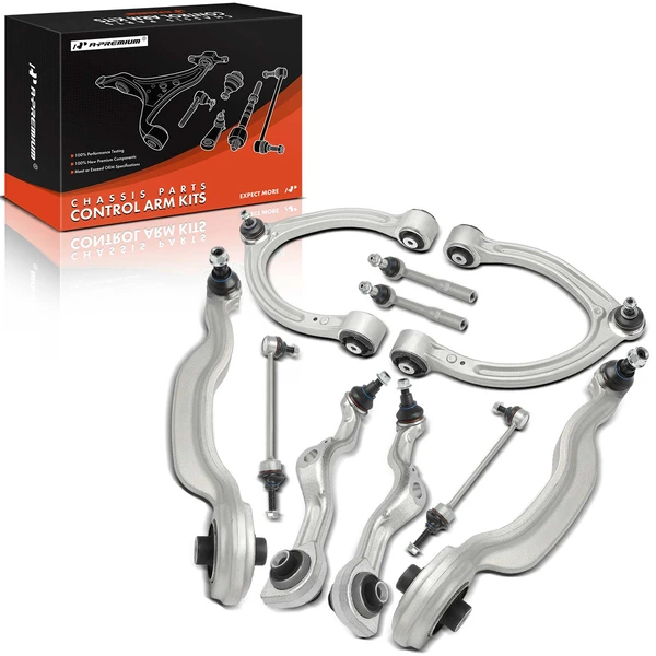 2010-2013 Mercedes-Benz S400 10 Control Arm Ball Joint Sway Bar Link Tie Rod End Kit Front Side A-Premium APCA7542