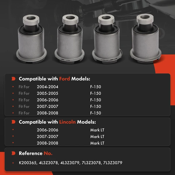 4-Pc Control Arm Bushing Kit, Front Lower A-Premium APCA9338