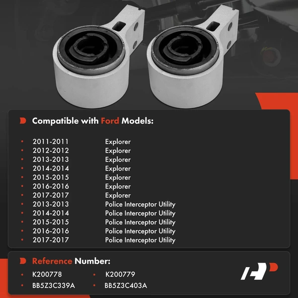 2-Pc Suspension Control Arm Bushing, Front Side A-Premium APCA9339