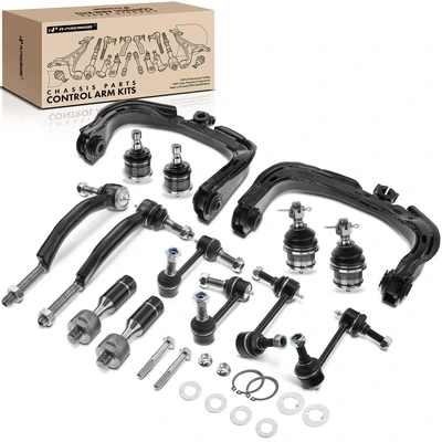 14 Pcs Front & Rear Control Arm Stabilizer Bar End Link Tie Rod End