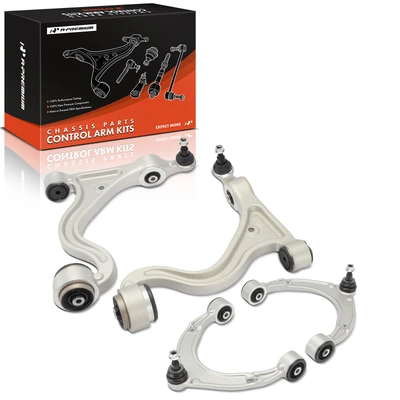 4 Pcs Front Lower & Upper Control Arm & Ball Joint Kit