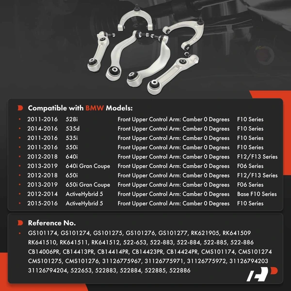 6 Control Arm and Ball Joint Kit Front Side A-Premium APCA10027