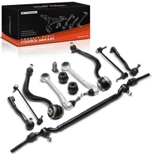 12 Pcs Front Control Arm Stabilizer Bar Link Tie Rod End