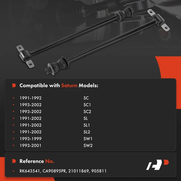 2-Pc Suspension Trailing Arm Kit, Rear Side A-Premium APCA9206