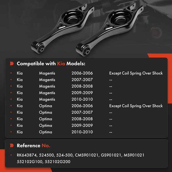 2-Pc Control Arm, Rear Driver & Passenger Lower Rearward A-Premium APCA9207