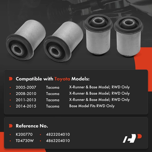 4-Pc Control Arm Bushing, Front Upper A-Premium APCA7462