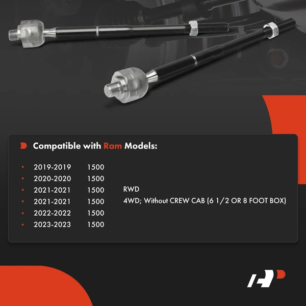 2 Pcs Front Inner Tie Rod End for Ram 1500 2019-2023