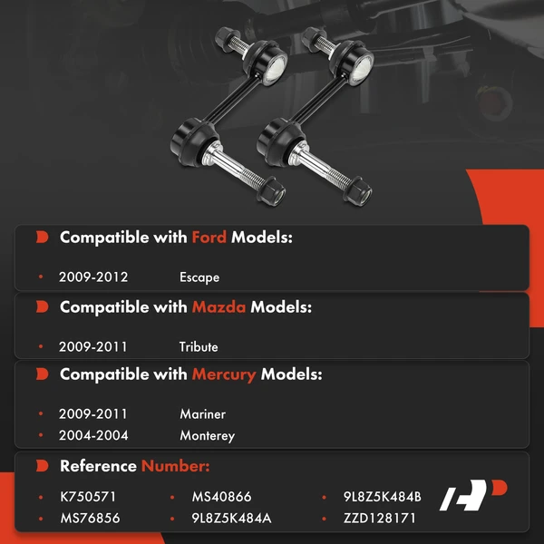 Suspension Stabilizer Bar Link Kit Rear Driver & Passenger A-Premium APCA9210