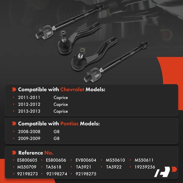 Outer Steering Tie Rod End Front Side A-Premium APCA8728
