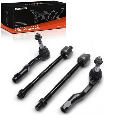 4 Pcs Front Inner & Outer Tie Rod End
