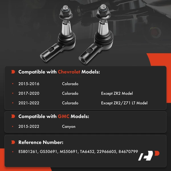 Tie Rod End Front Driver & Passenger Outer A-Premium APCA8732