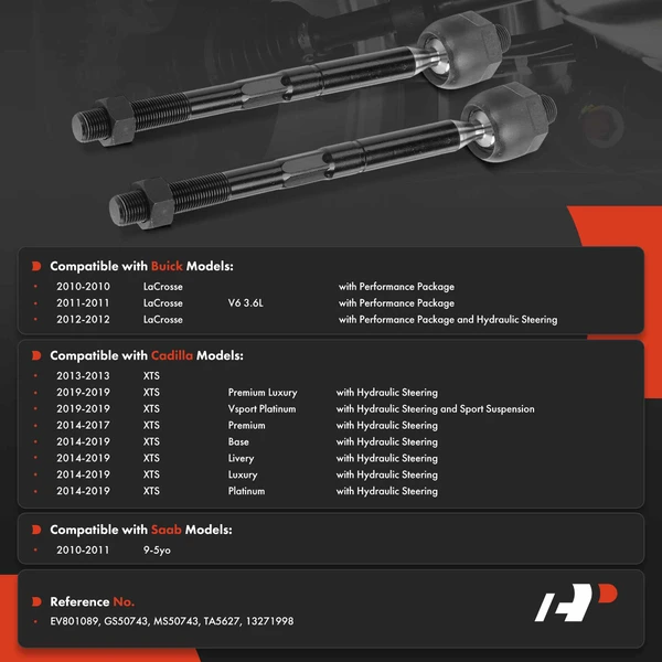 Tie Rod End Front Driver & Passenger Inner A-Premium APCA8736