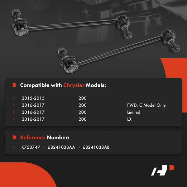Stabilizer Sway Bar Link Front Driver & Passenger A-Premium APCA8740