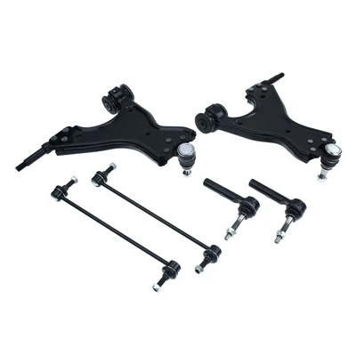 6 Pcs Front Lower Control Arm Tie Rod Ends