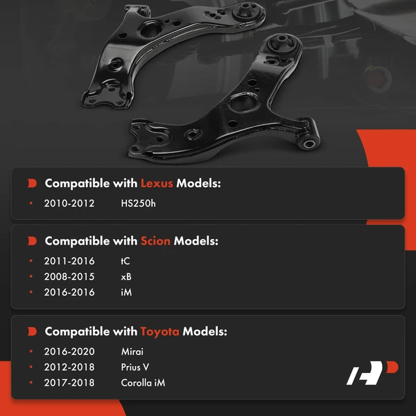 2-Pc Control Arm, Front Driver & Passenger Lower A-Premium APCA8444