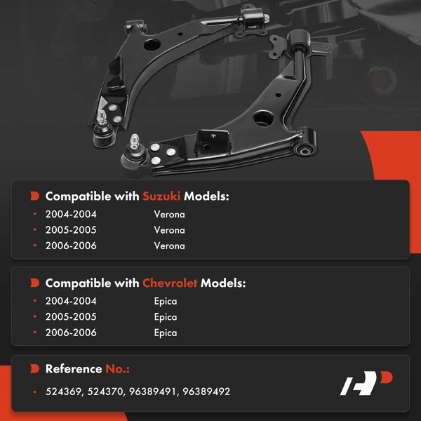 2-Pc Control Arm and Ball Joint Kit, Front Driver & Passenger Lower with Ball Joint A-Premium APCA7537