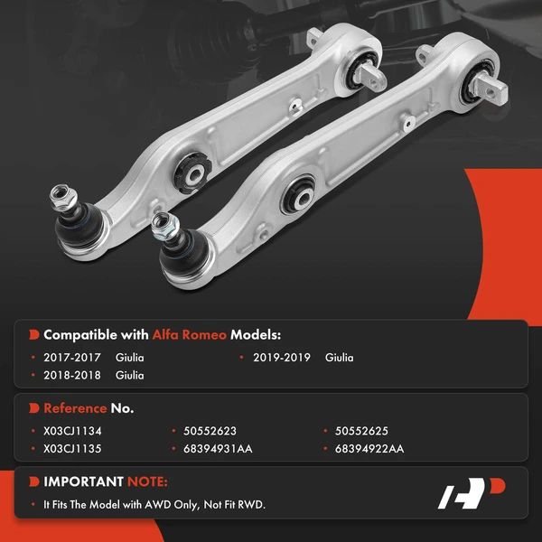 2-Pc Control Arm and Ball Joint Kit, Front Lower Rearward with Ball Joint A-Premium APCA8441