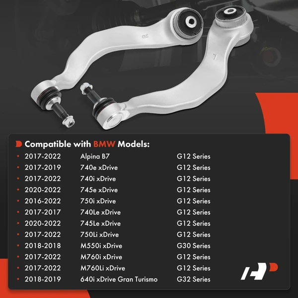 2-Pc Control Arm, Front Driver & Passenger Lower Forward with Ball Joint A-Premium APCA8442