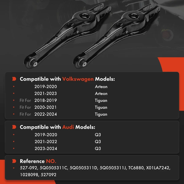 2-Pc Control Arm, Rear Driver & Passenger Lower Rearward A-Premium APCA8751