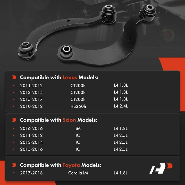 2-Pc Control Arm, Rear Upper A-Premium APCA8454