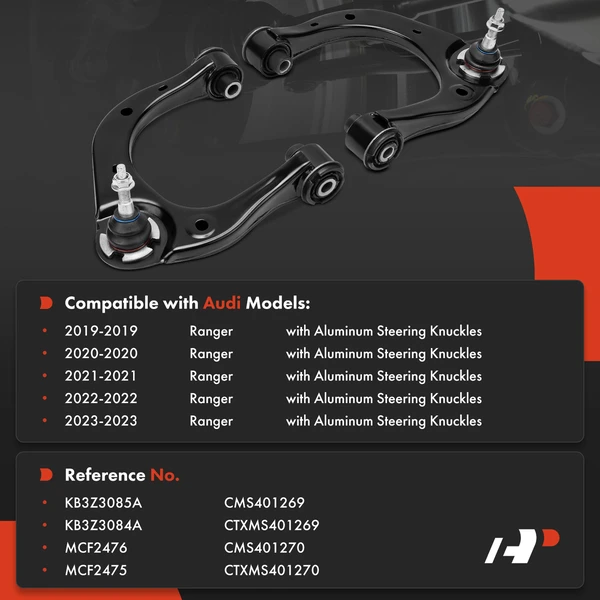 2-Pc Control Arm and Ball Joint, Front Driver & Passenger Upper with Ball Joint A-Premium APCA8453