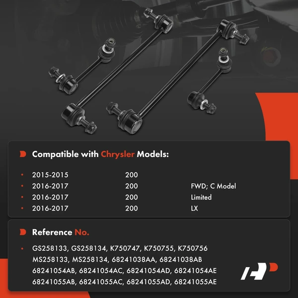 Sway Bar Link Kit Front Side A-Premium APCA8755