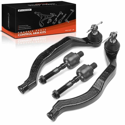 4 Pcs Front Inner & Outer Tie Rod End