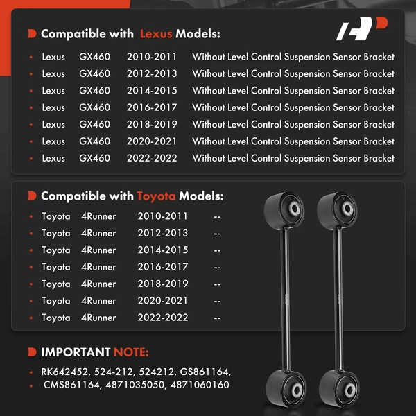 2-Pc Control Arm, Rear Upper A-Premium APCA6074
