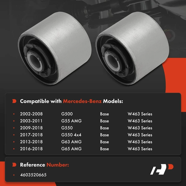 2-Pc Trailing Arm Bushing, Rear Driver & Passenger A-Premium APCA9794
