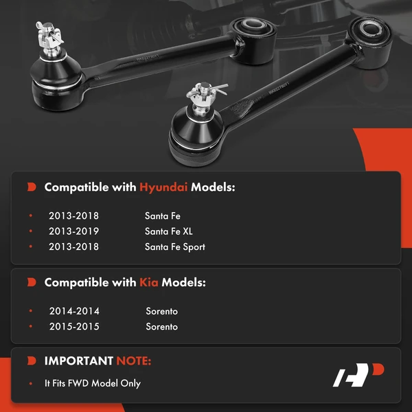 2-Pc Sway Bar Link, Rear Lower Forward with Ball Joint A-Premium APCA7386