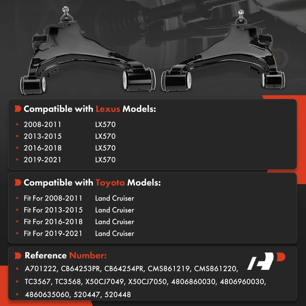 2-Pc Control Arm & Ball Joint, Front Lower with Ball Joint A-Premium APCA9231