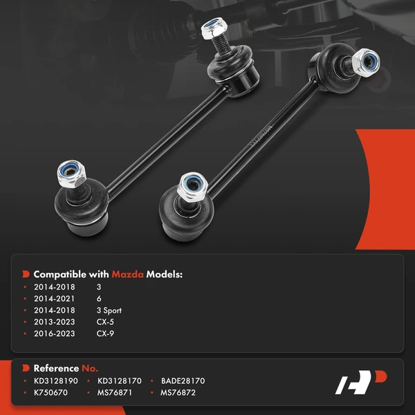 Sway Bar Link Rear Driver & Passenger A-Premium APCA7874