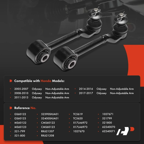 2-Pc Control Arm and Ball Joint Assembly, Rear Side with Ball Joint A-Premium APCA8775
