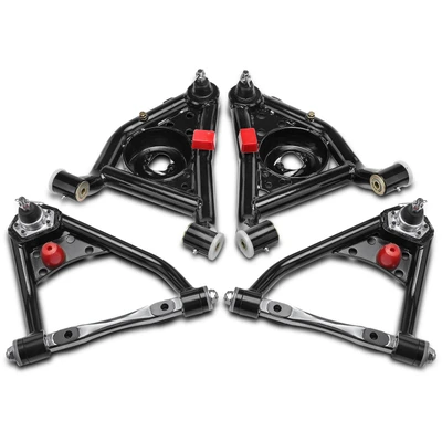 4 Pcs Front Upper & Lower Control Arm