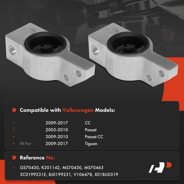 2-Pc Control Arm Bushing, Front Lower Rearward A-Premium APCA9998