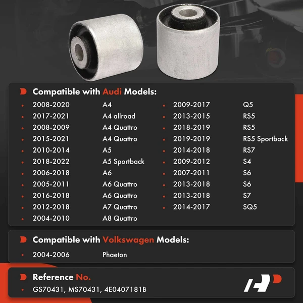 Control Arm Bushing Front Driver & Passenger Lower Outer A-Premium APCA9999