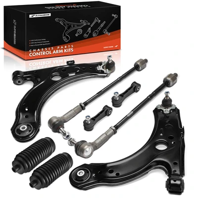 8 Pcs Front Control Arm Tie Rod End Sway Bar Link