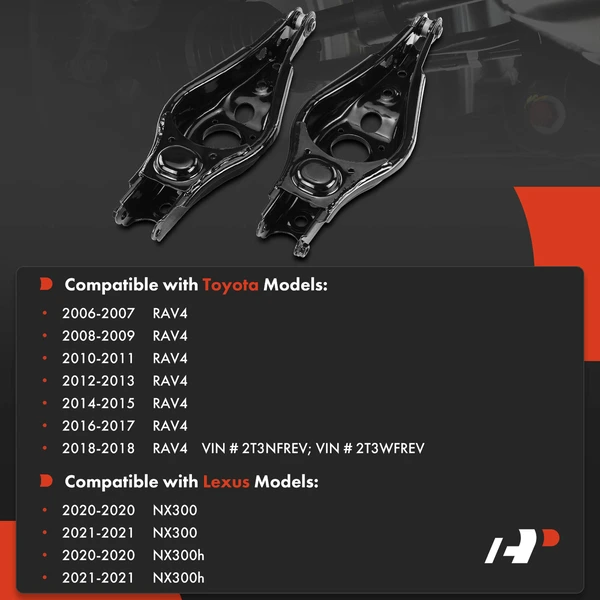 2-Pc Control Arm, Rear Lower A-Premium APCA6081