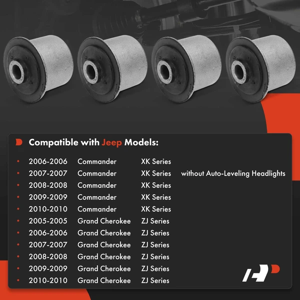 4-Pc Control Arm Bushing, Front Upper A-Premium APCA7473