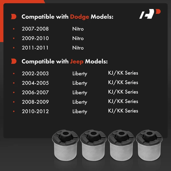 4-Pc Control Arm Bushing, Front Lower A-Premium APCA7472