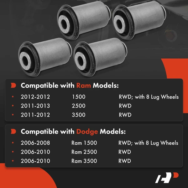 4-Pc Control Arm Bushing, Front Lower A-Premium APCA7476